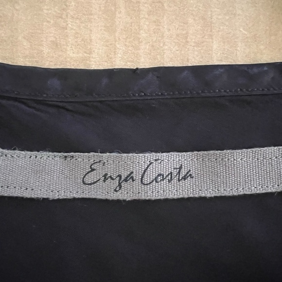 ENZA COSTA SZ MED BLACK RAYON SATIN CAMI ADJUSTABLE STRAPS FEMININE DRESSY - Picture 3 of 8